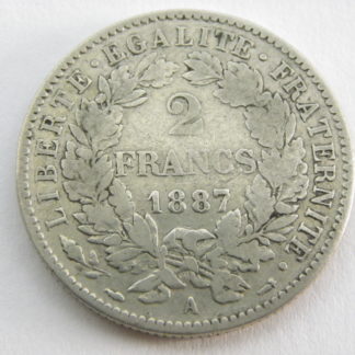 2 Francs Cérès 1887 A AVEC LEGENDE