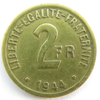 2 Francs FRANCE 1944