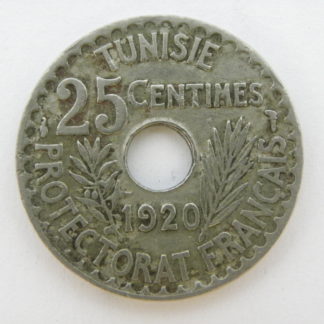 25 Centimes 1920 PROTECTORAT FRANÇAIS