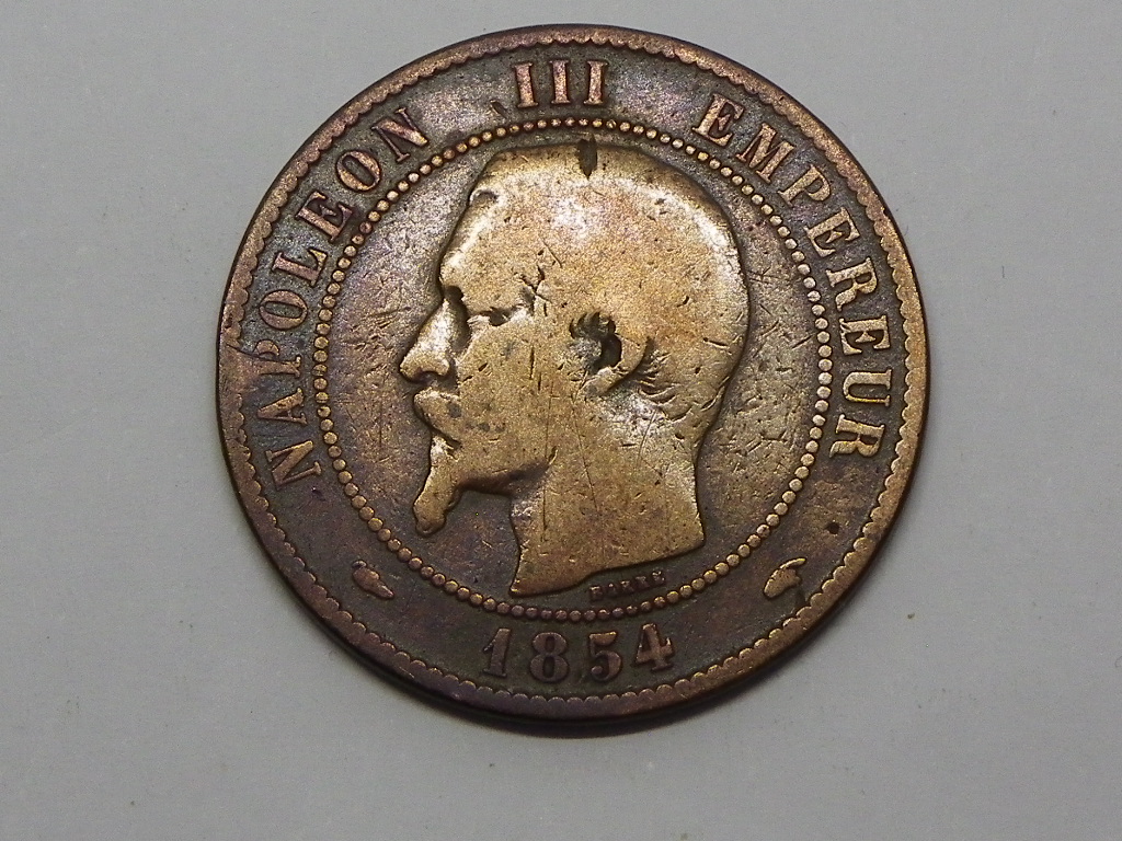 Valeur Piece 10 Centimes Napoléon 3 1854 10 Centimes 1854 A Napoléon III, Tête nue B