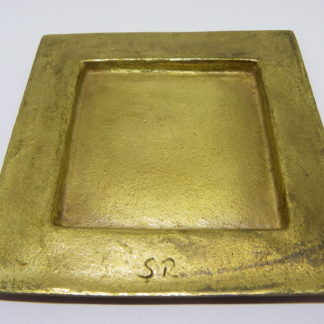 petit plat en bronze dorée a l'or fin