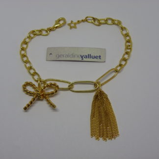 Bracelet noeud et pompon en vermeil de la créatrice Géraldine Valluet joaillerie Paris