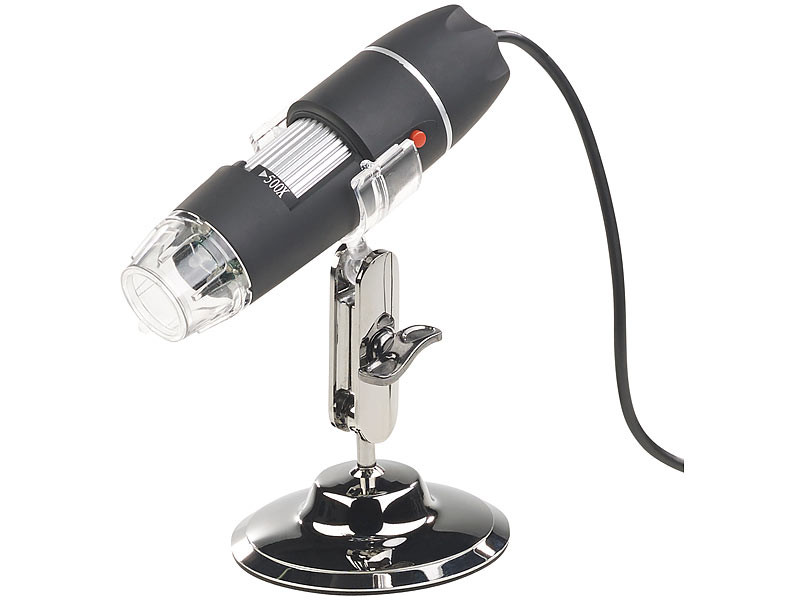 microscope numérique USB noir et blanc avec des leds, permettant de zoomé tout les petits détails pour les poinçons, différents ou pièces de monnaie