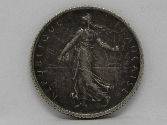 Bague Pièce De Monnaie 1 Franc Semeuse En Argent - Neuf Avec étiquettes - AntiqueCoinRings