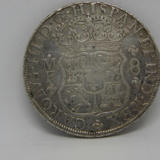piece de monnaie Année : 1767 Atelier : Mexico City Métal : Argent Pays : Mexique Qualité de la monnaie : TB+ Valeur faciale : 8 Réales