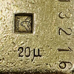 La marque 20 u signifie 20 microns de placage d’or fin
