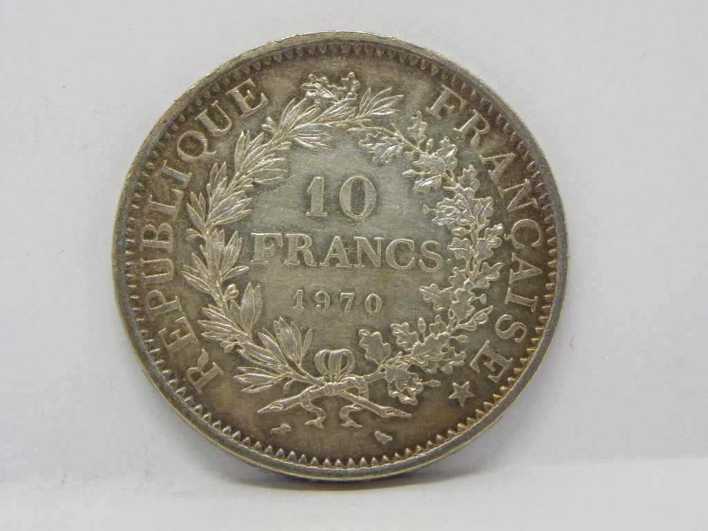 Valeur D une Pièce De 10 Francs En Argent 1970 pièce de monnaie de 10 francs Hercule 1970 en argent