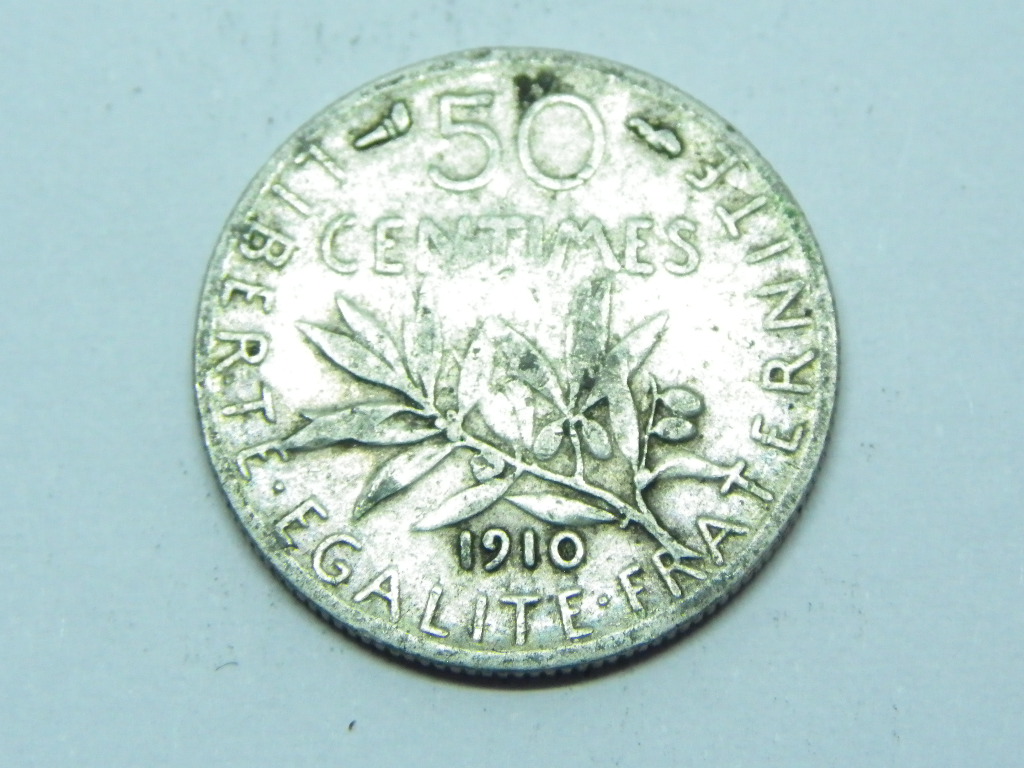 Bague Pièce De Monnaie - 50 Centimes Semeuse Cintrée En Argent - Neuf Avec étiquettes