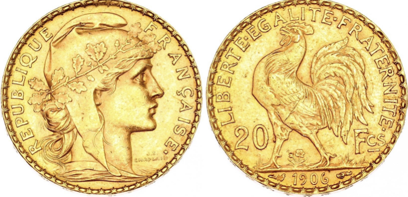20 Pièces De 20 Francs Or Au Coq Et Marianne, République. Années 1904