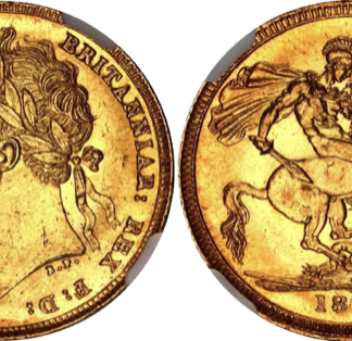 Pièce de monnaie GRANDE-BRETAGNE - GEORGES IV Souverain, (sovereign) 1821 Londres