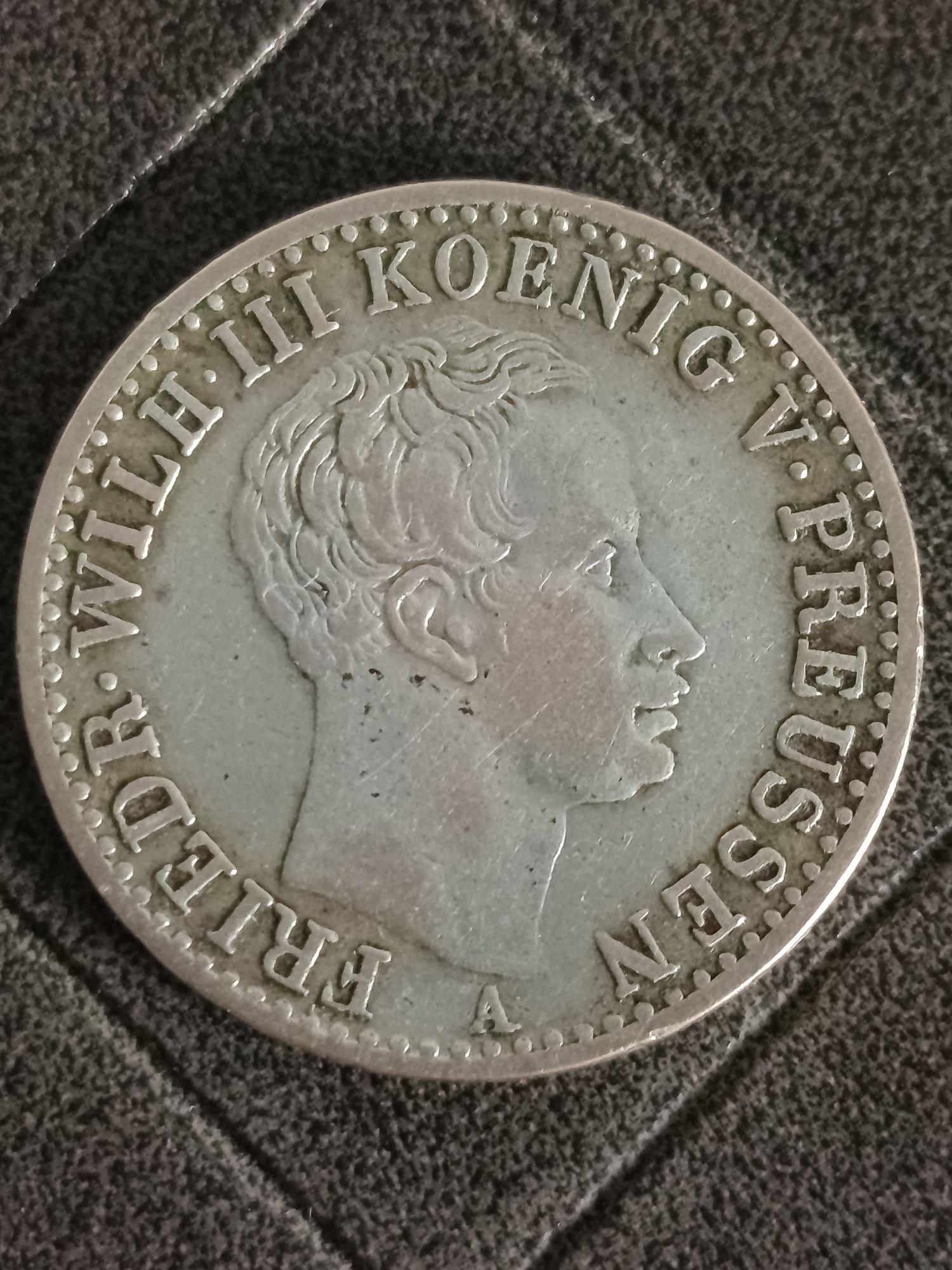 ALLEMAGNE - PRUSSE 1/6 Thaler Frédéric-Guillaume III roi de Prusse 1822 Berlin