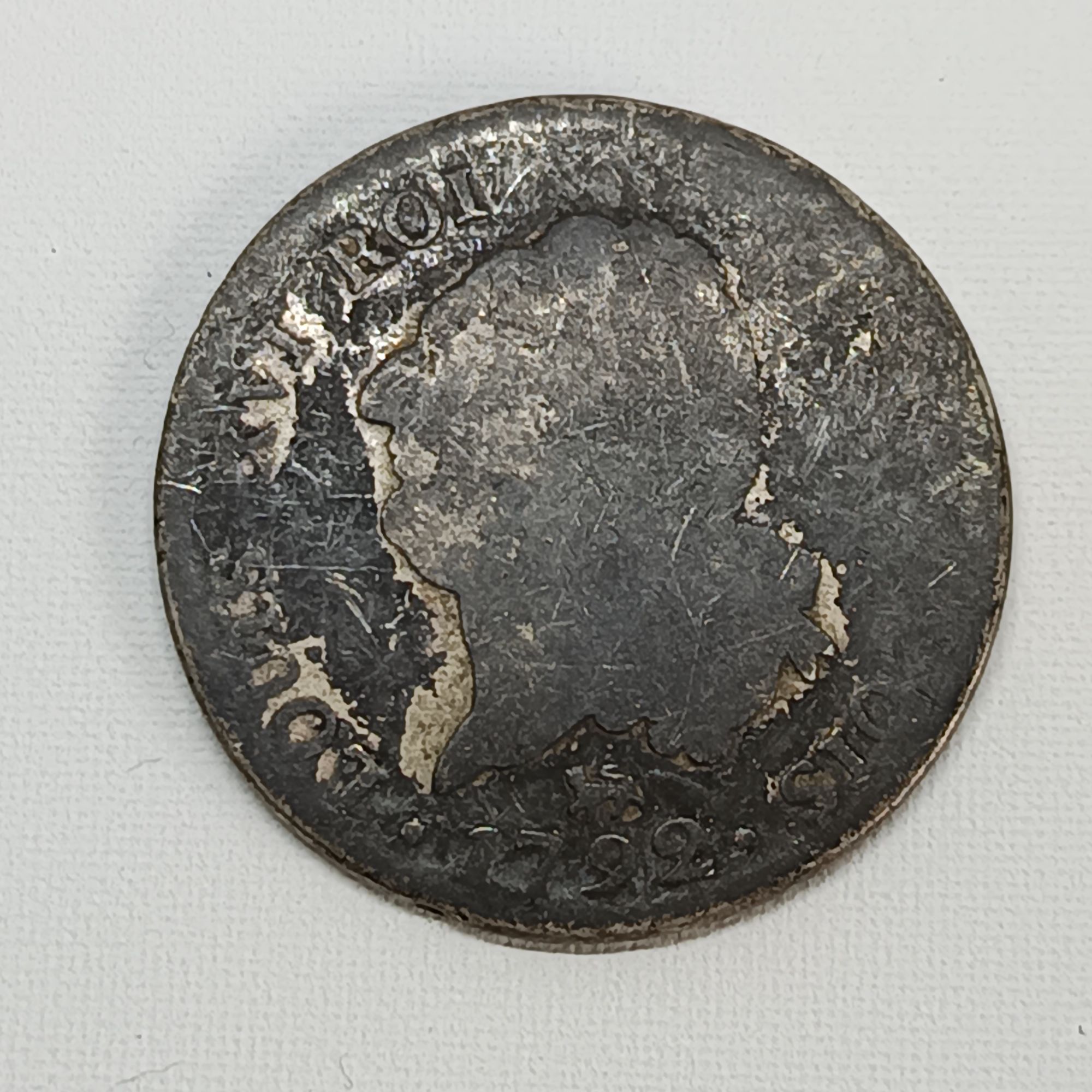 ½ écu constitutionnel - Louis XVI 1792