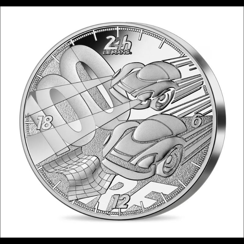 LES 100 ANS DES 24H DU MANS - 10 Euros Argent BE 2023